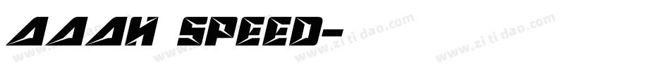 Aaah Speed字体转换